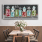 Navidad Blocks - Floater Framed Canvas Print