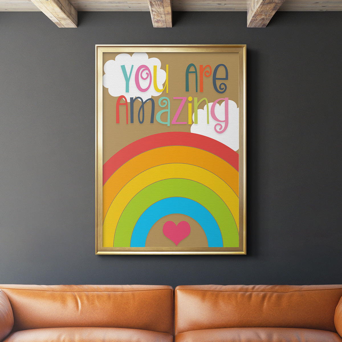 You Are Amazing - Modern Framed Canvas Print
