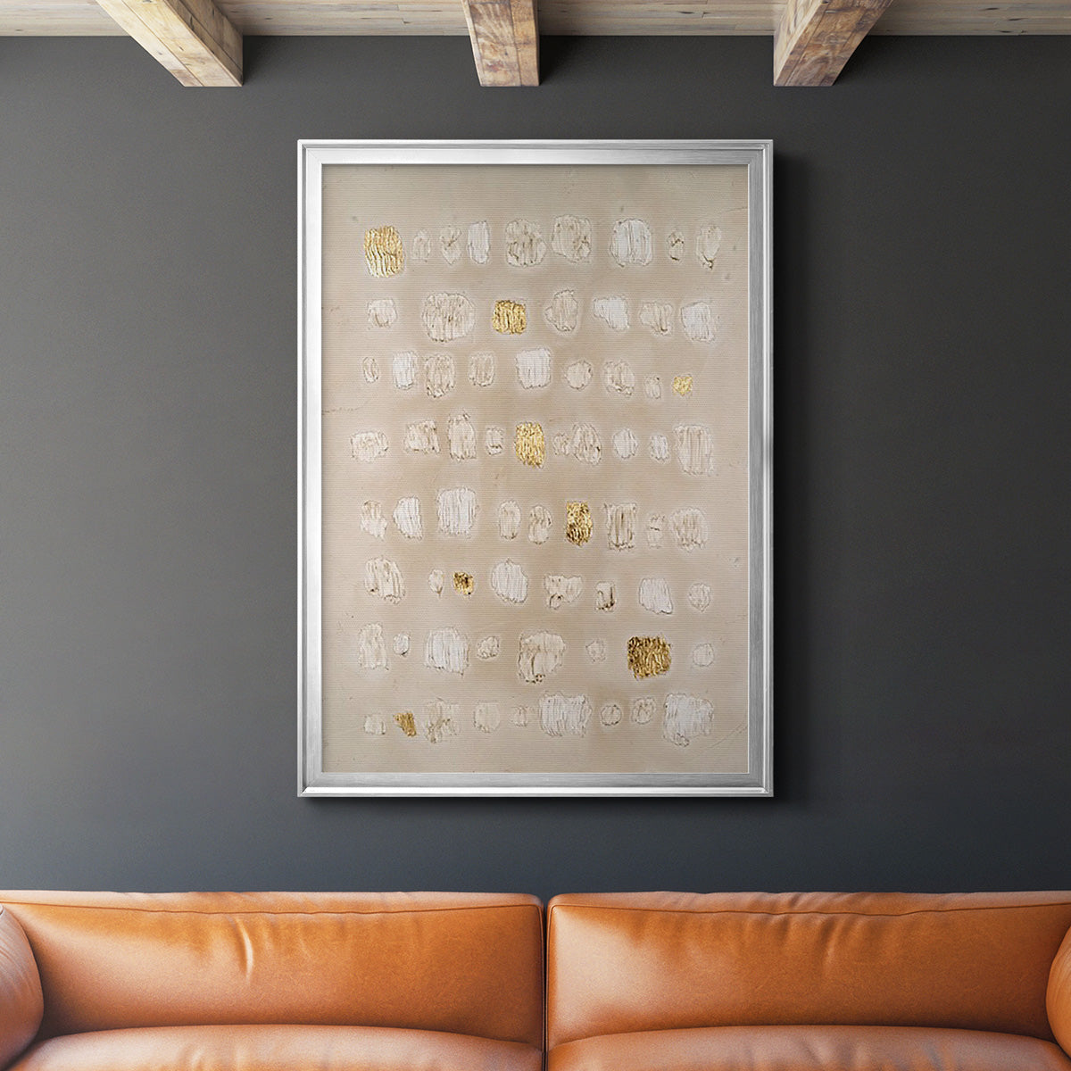 Embellished Cobblestone II - Modern Framed Canvas Print
