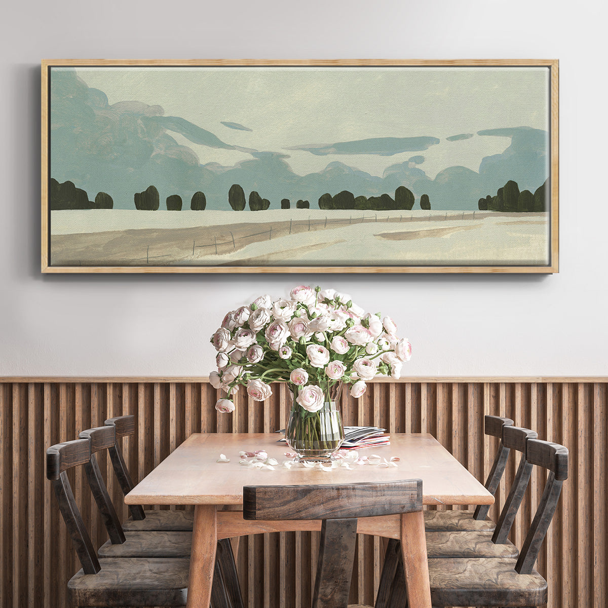 Farmland Study IV - Floater Framed Canvas Print
