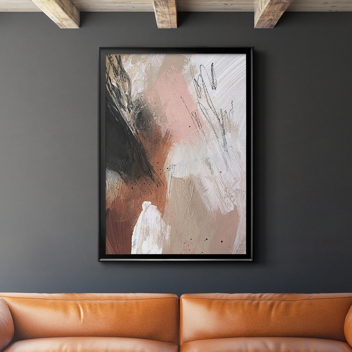 Unbleached Neutrals I - Modern Framed Canvas Print