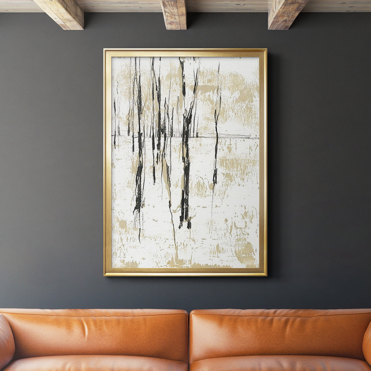 Gilded Forest I - Modern Framed Canvas Print