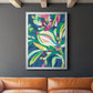 Blue Tropics II - Modern Framed Canvas Print