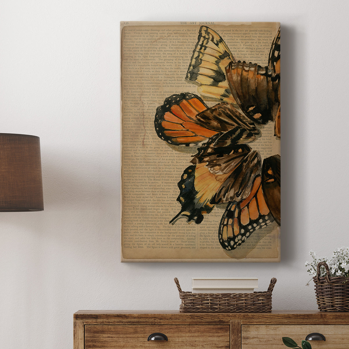 Winged Wreath II - Canvas Art Print