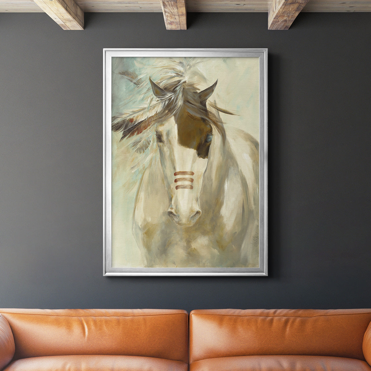 Warrior - Modern Framed Canvas Print