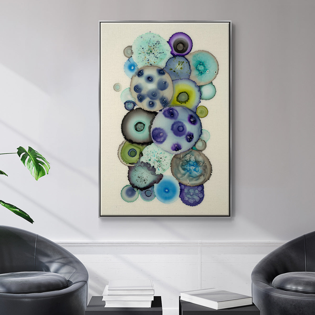 Geodes II - Framed Premium Gallery Wrapped Canvas L Frame - Ready to Hang