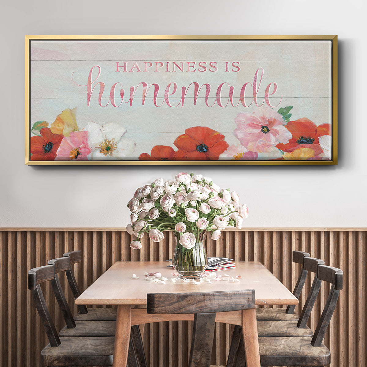 Happiness is Homemade - Floater Framed Canvas Print