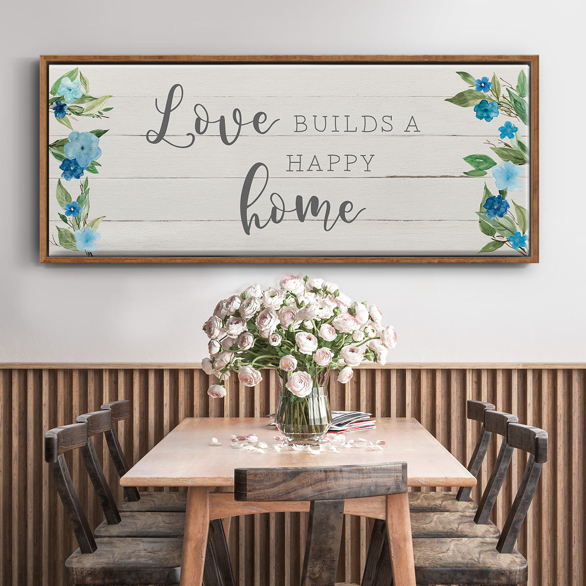 Love Builds - Floater Framed Canvas Print