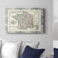 Bordered Map of France - Canvas Art Print