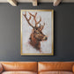 Stag Study II - Modern Framed Canvas Print