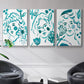 Budding Flower I - Framed Premium Gallery Wrapped Canvas L Frame 3 Piece Set - Ready to Hang