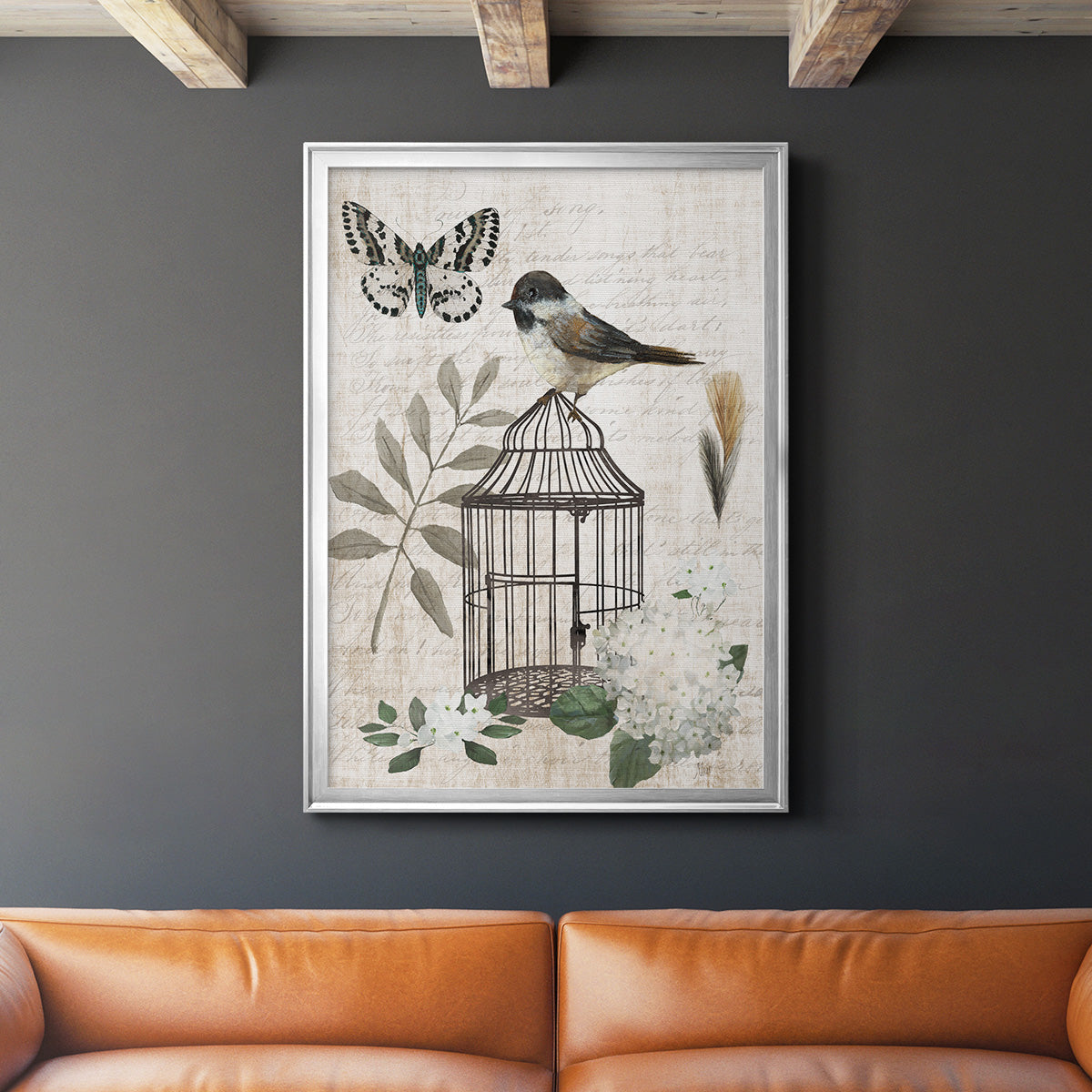 Vintage Menagerie II - Modern Framed Canvas Print