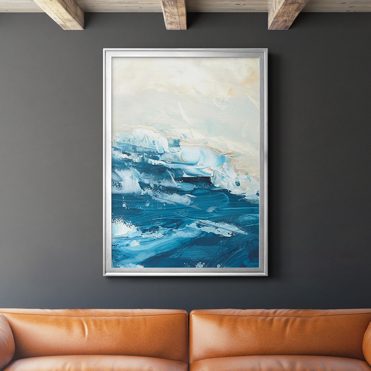 Wave after Wave I - Modern Framed Canvas Print