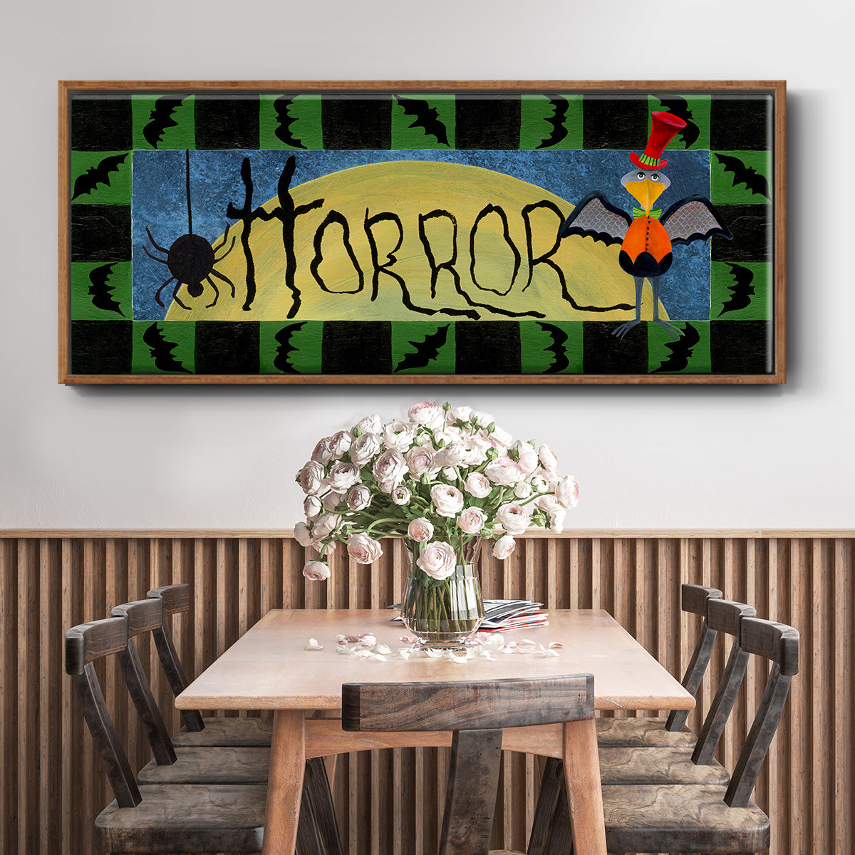 Halloween Trick or Treaters Collection D - Floater Framed Canvas Print