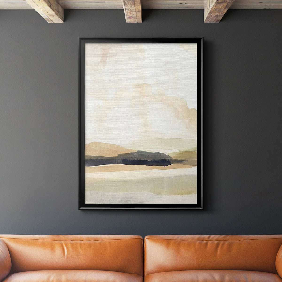 Slate Movement I - Modern Framed Canvas Print