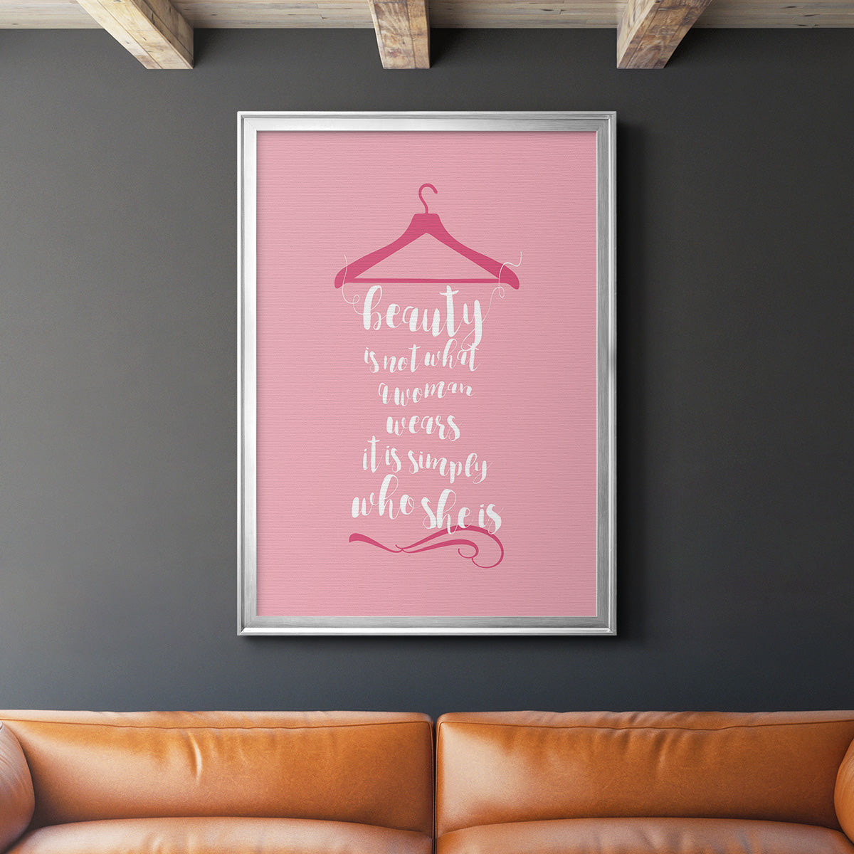 Beauty in Pink - Modern Framed Canvas Print