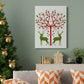 Christmas Des - Deer and Heart Tree, On Cream Premium Gallery Wrapped Canvas - Ready to Hang