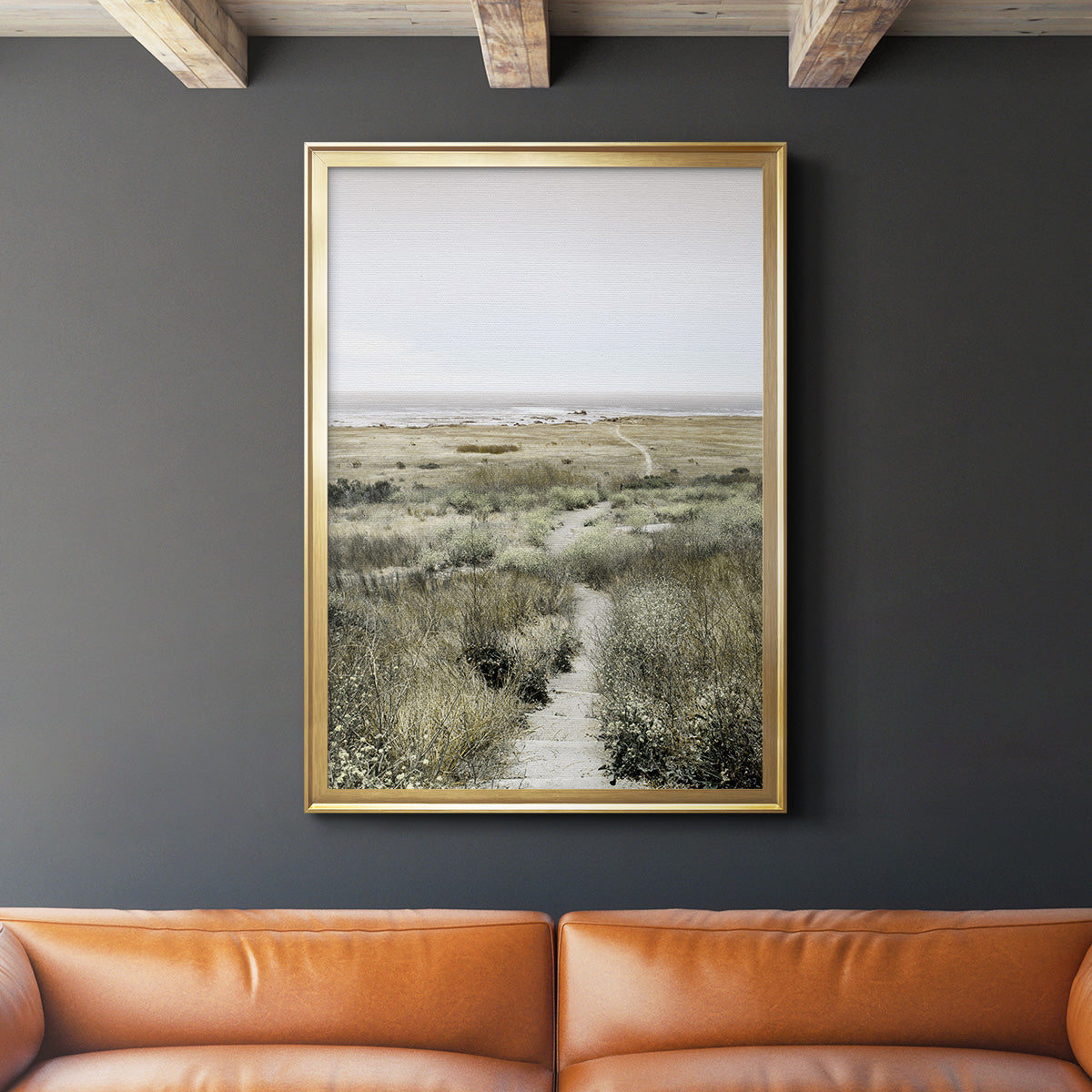 Footpath to Paradise - Modern Framed Canvas Print