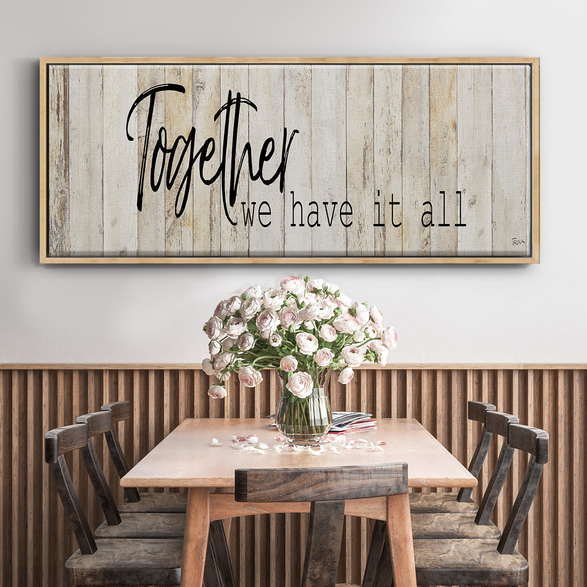 Together We Have - Floater Framed Canvas Print