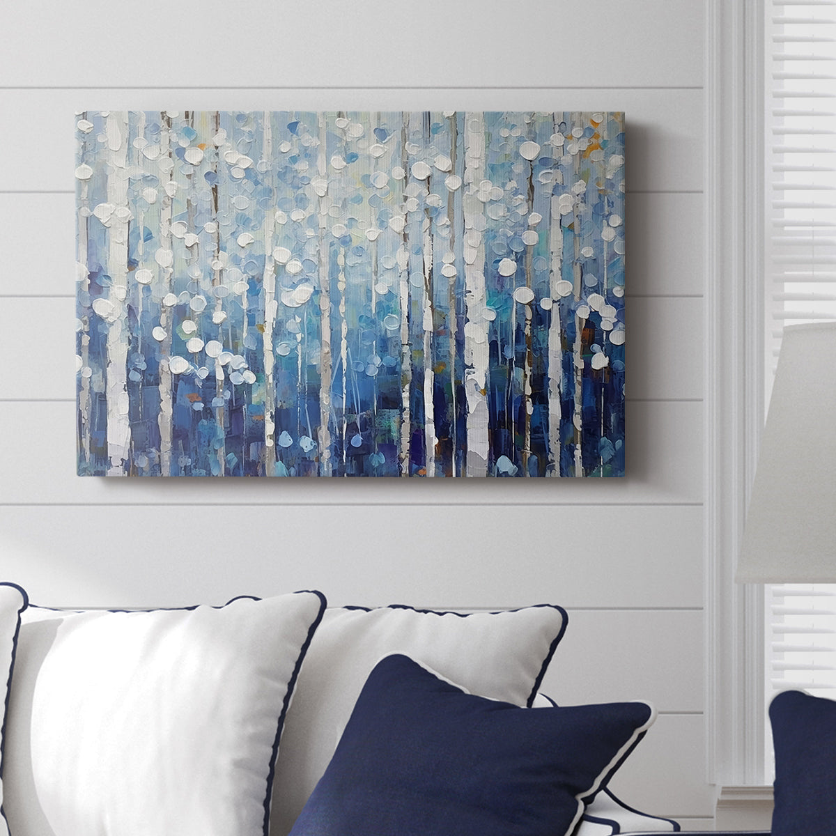 Blue Abstract Forest XXXVIII - Canvas Art Print