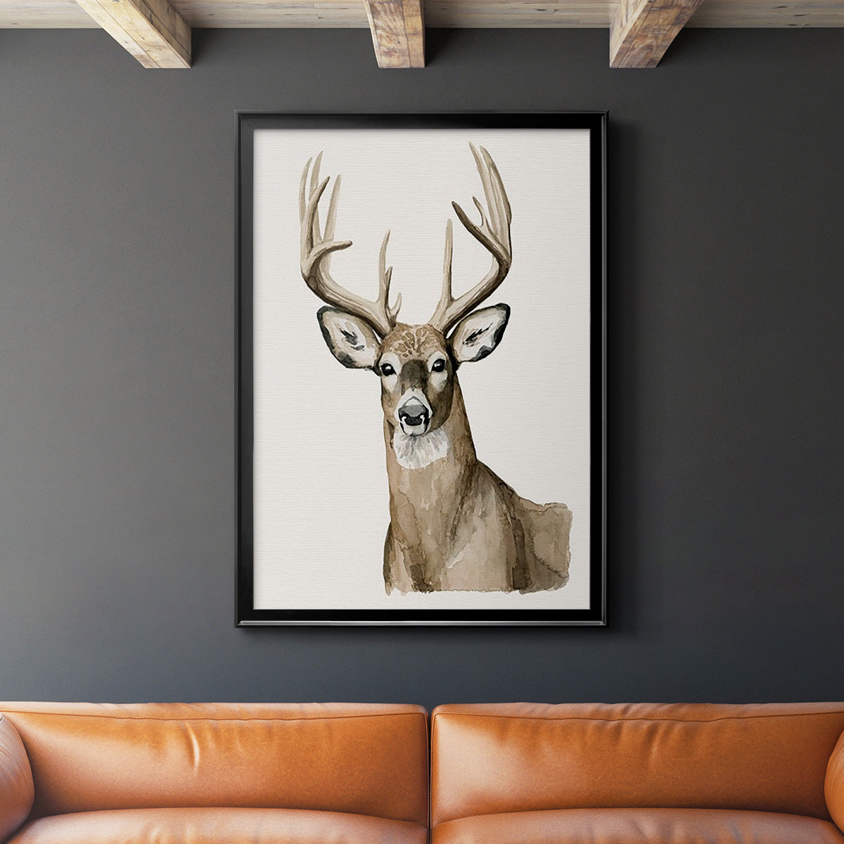 Handsome Whitetail I - Modern Framed Canvas Print