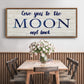 Moon and Back - Floater Framed Canvas Print