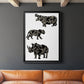 Ornamental Safari Animals II - Modern Framed Canvas Print