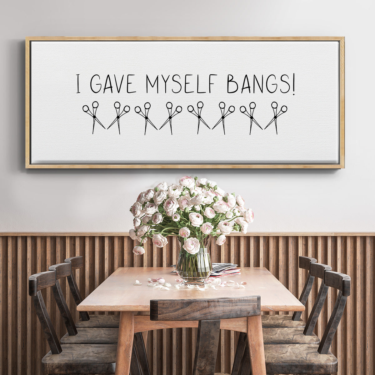 I Gave Myself Bangs! - Floater Framed Canvas Print