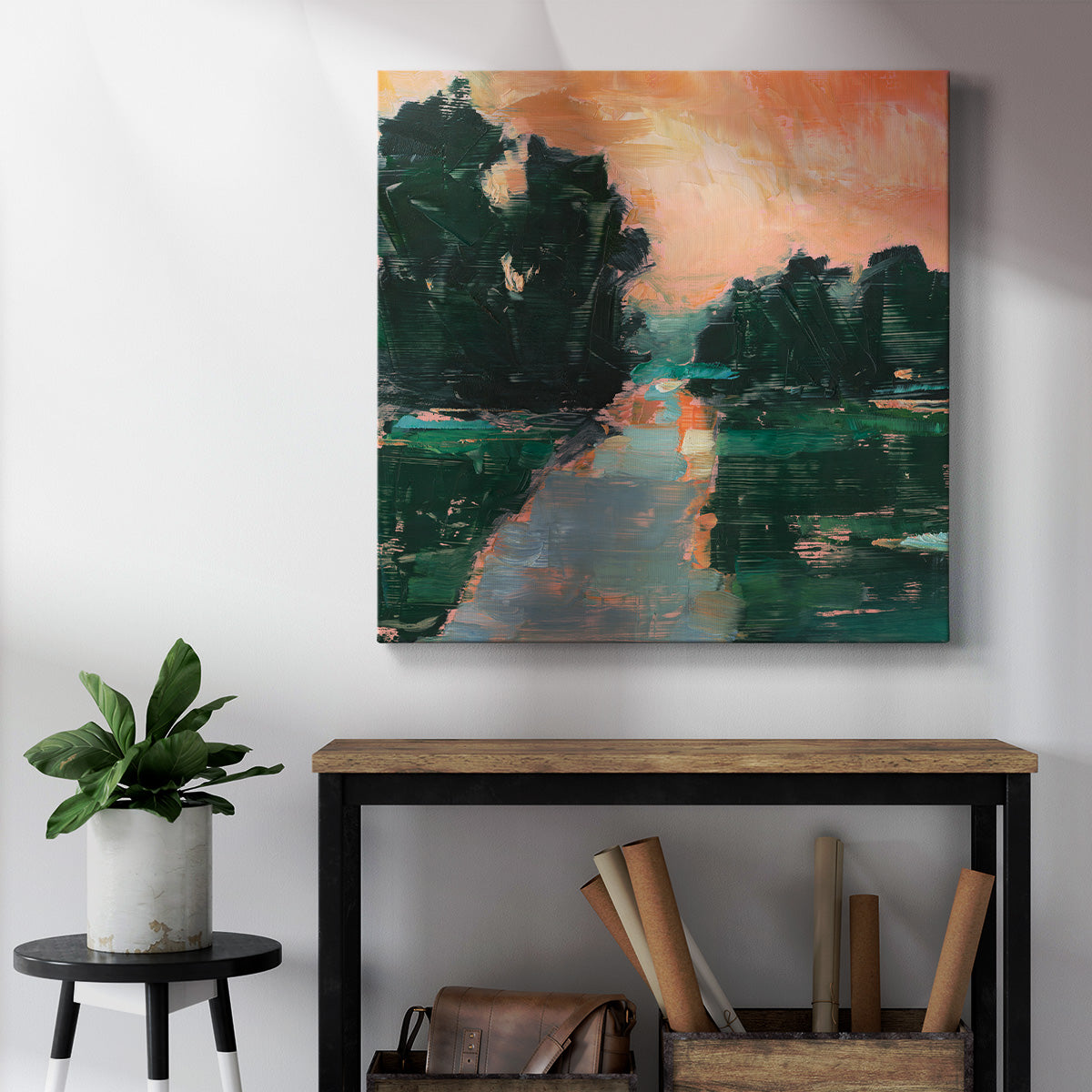 Coral Sunset I - Canvas Art Print