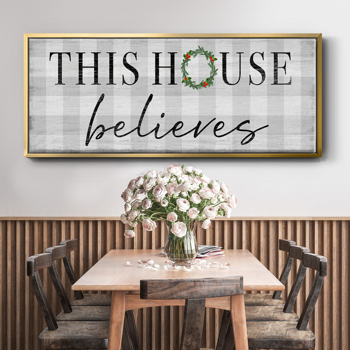 This House Believes - Floater Framed Canvas Print