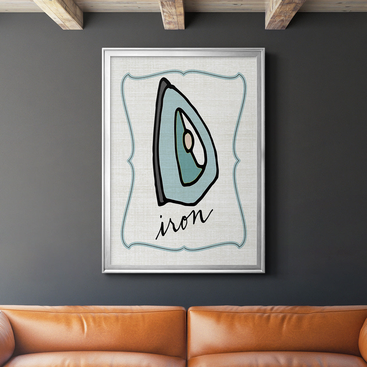 Iron - Modern Framed Canvas Print
