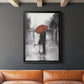 Caught in the Rain - Modern Framed Canvas Print