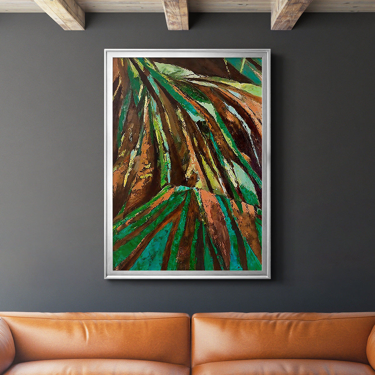 Las Palmas II - Modern Framed Canvas Print