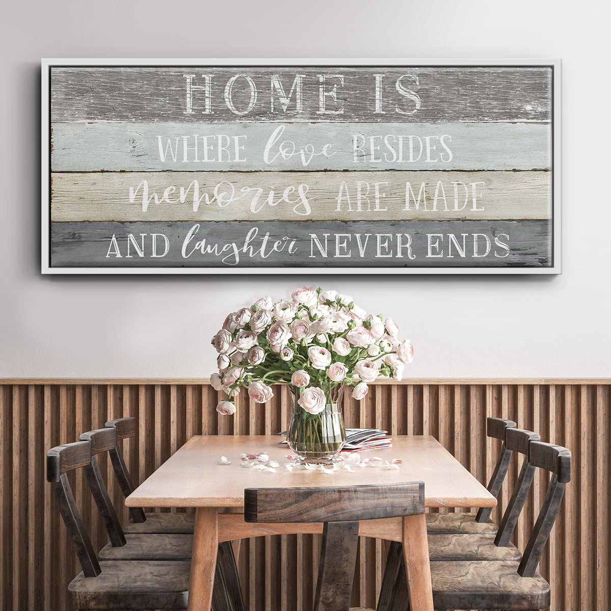 Home Is Where - Floater Framed Canvas Print