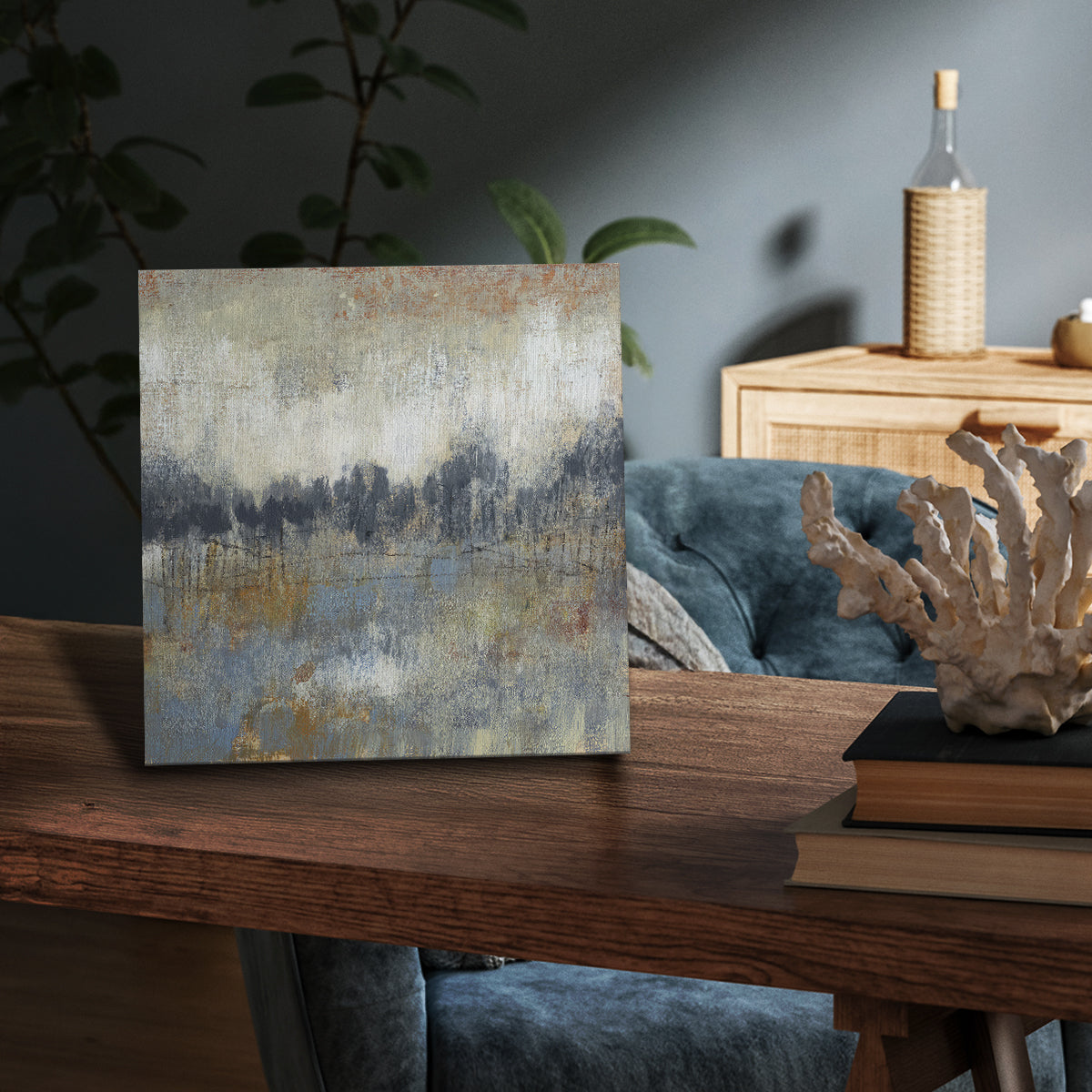 Cool Grey Horizon II - Canvas Art Print