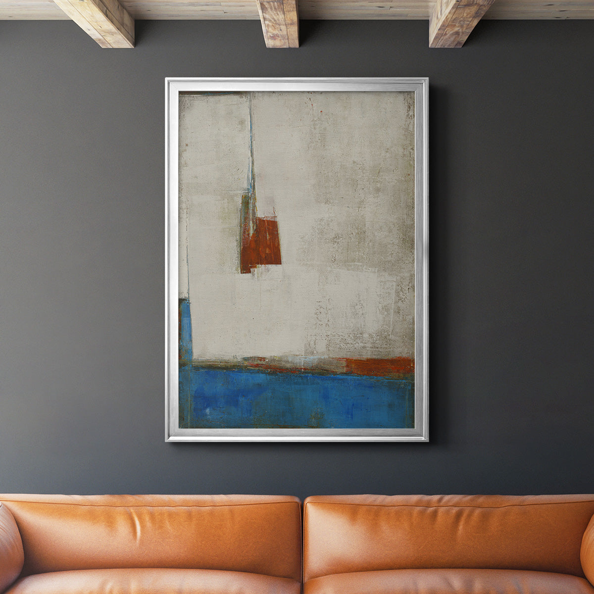 Take that Road - Modern Framed Canvas Print