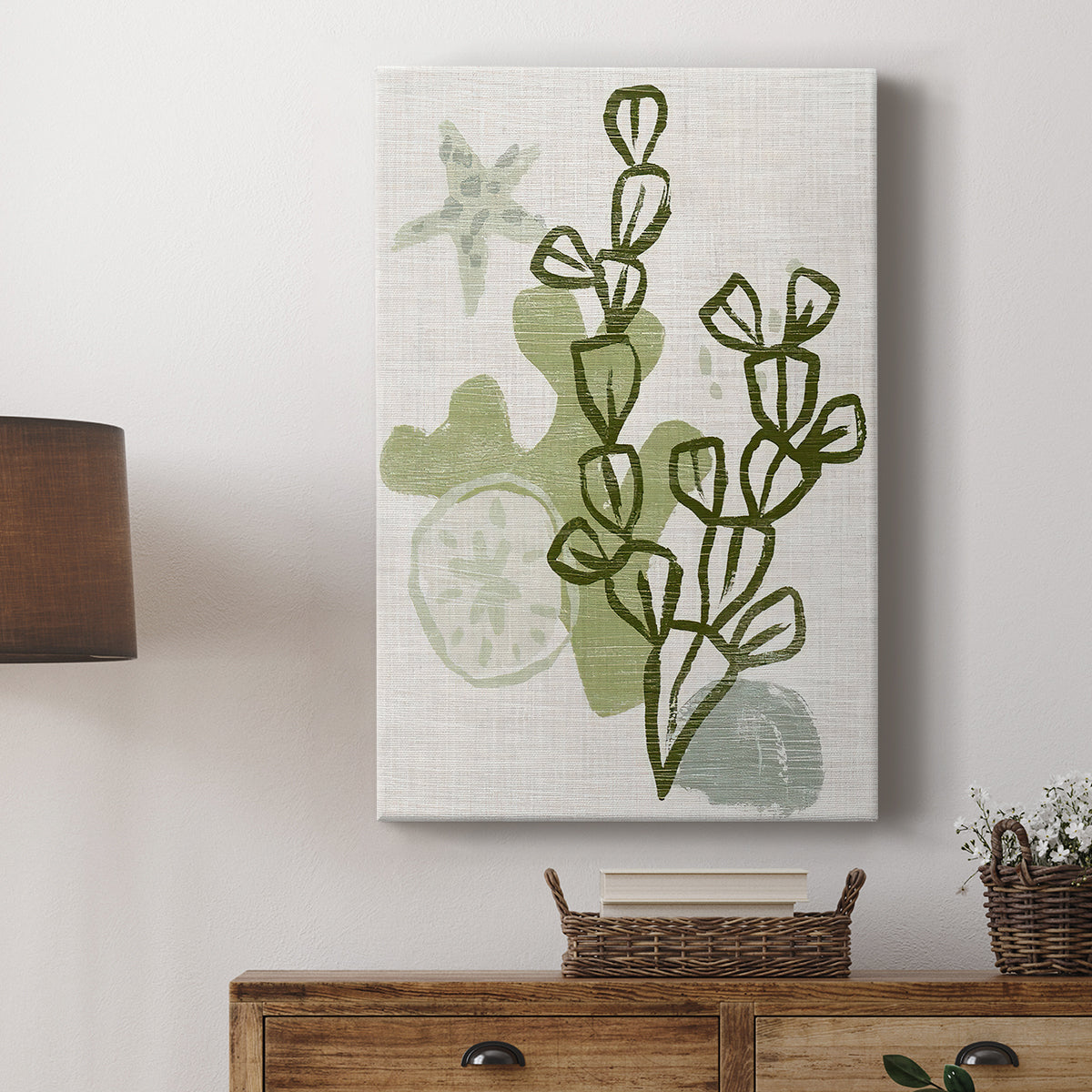 Coral Blockprint I - Canvas Art Print