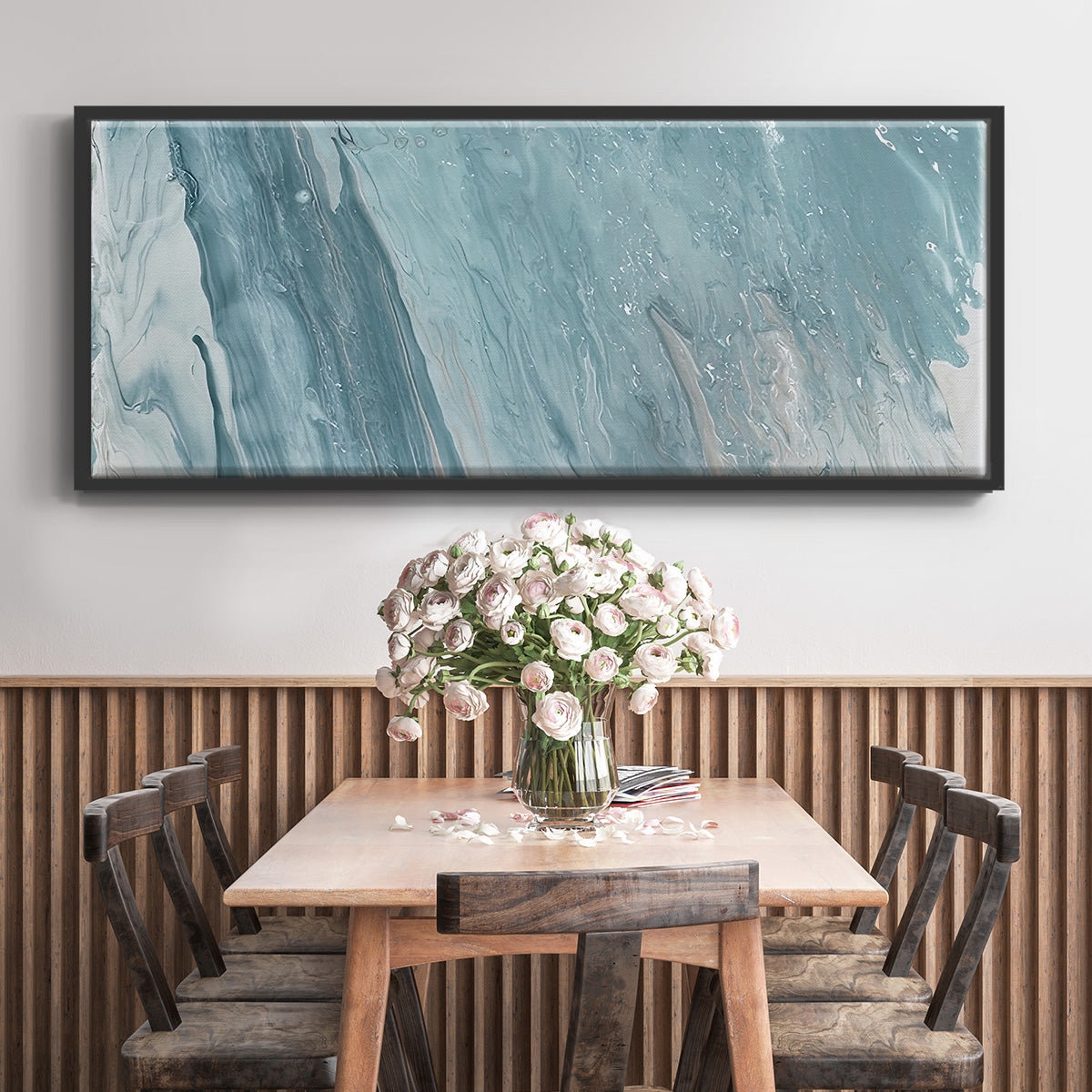 Cirrus I - Floater Framed Canvas Print