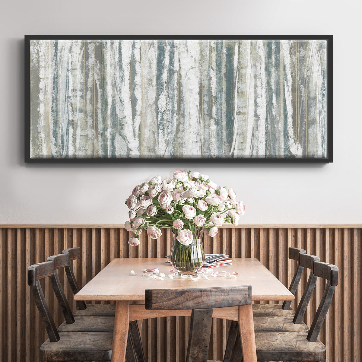 Treeline Strata I - Floater Framed Canvas Print