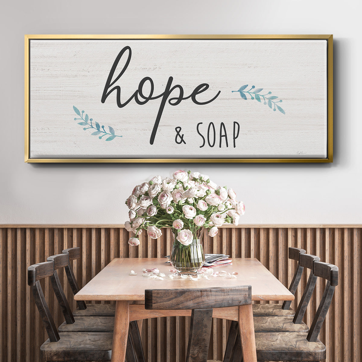 Hope & Soap - Floater Framed Canvas Print
