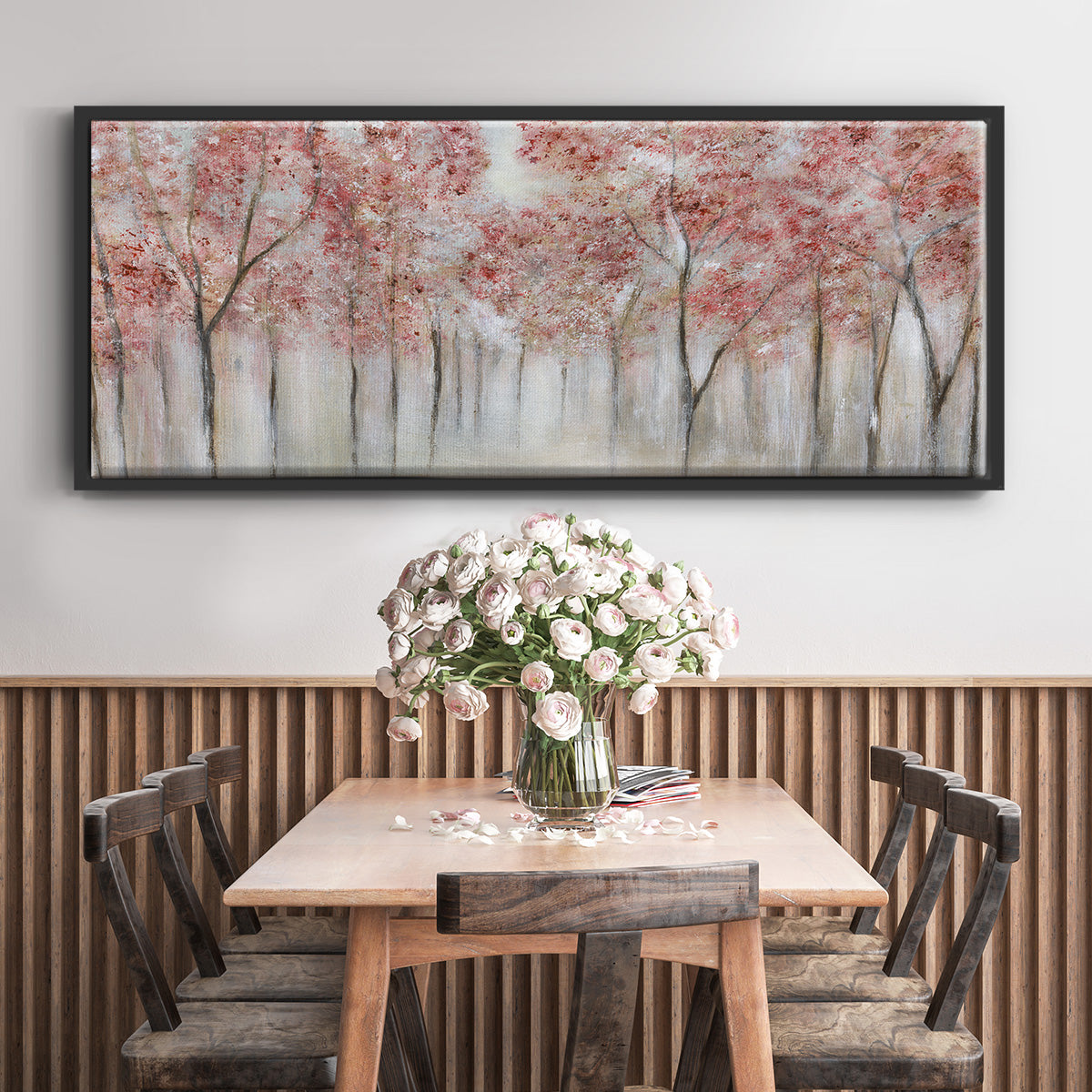 Blushing Spring - Floater Framed Canvas Print