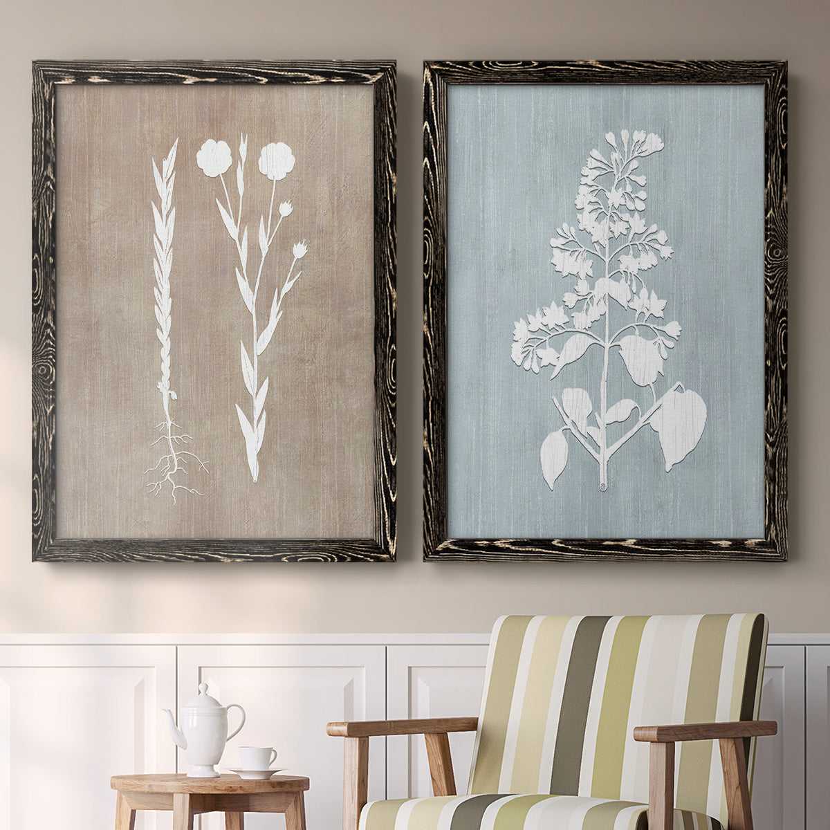 Botany Beauty III - Premium Framed Canvas 2 Piece Set - Ready to Hang