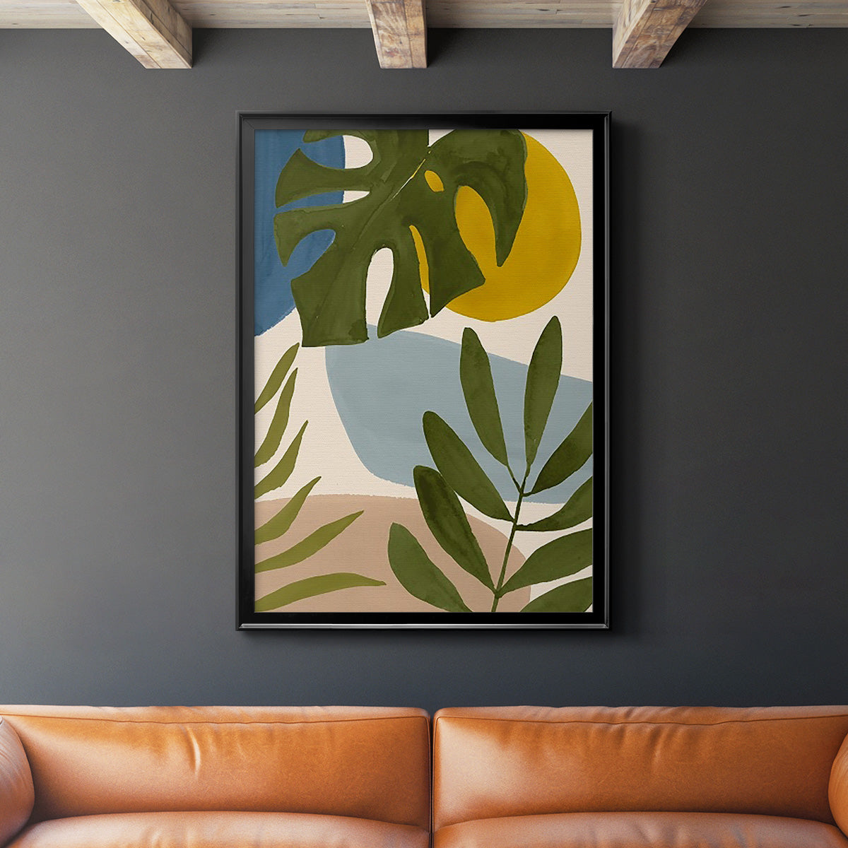 Tropica Tumble I - Modern Framed Canvas Print