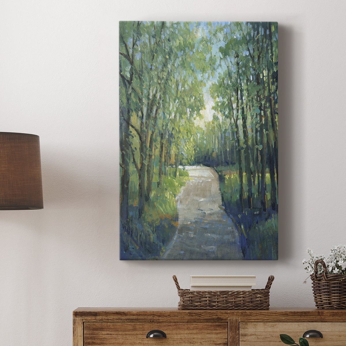 Golden Light Pathways I - Canvas Art Print