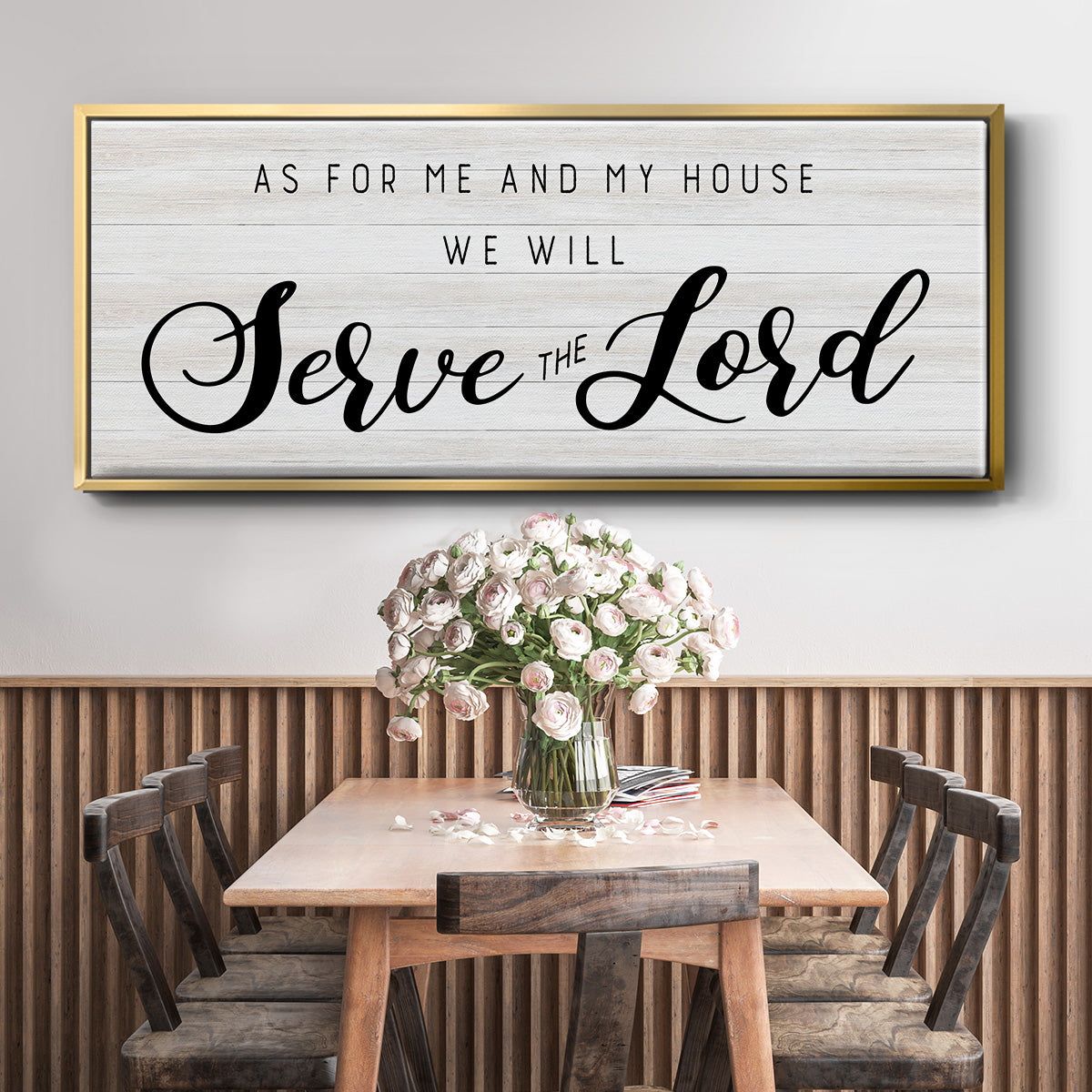 Serve the Lord - Floater Framed Canvas Print