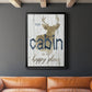 Happy Place Cabin - Modern Framed Canvas Print