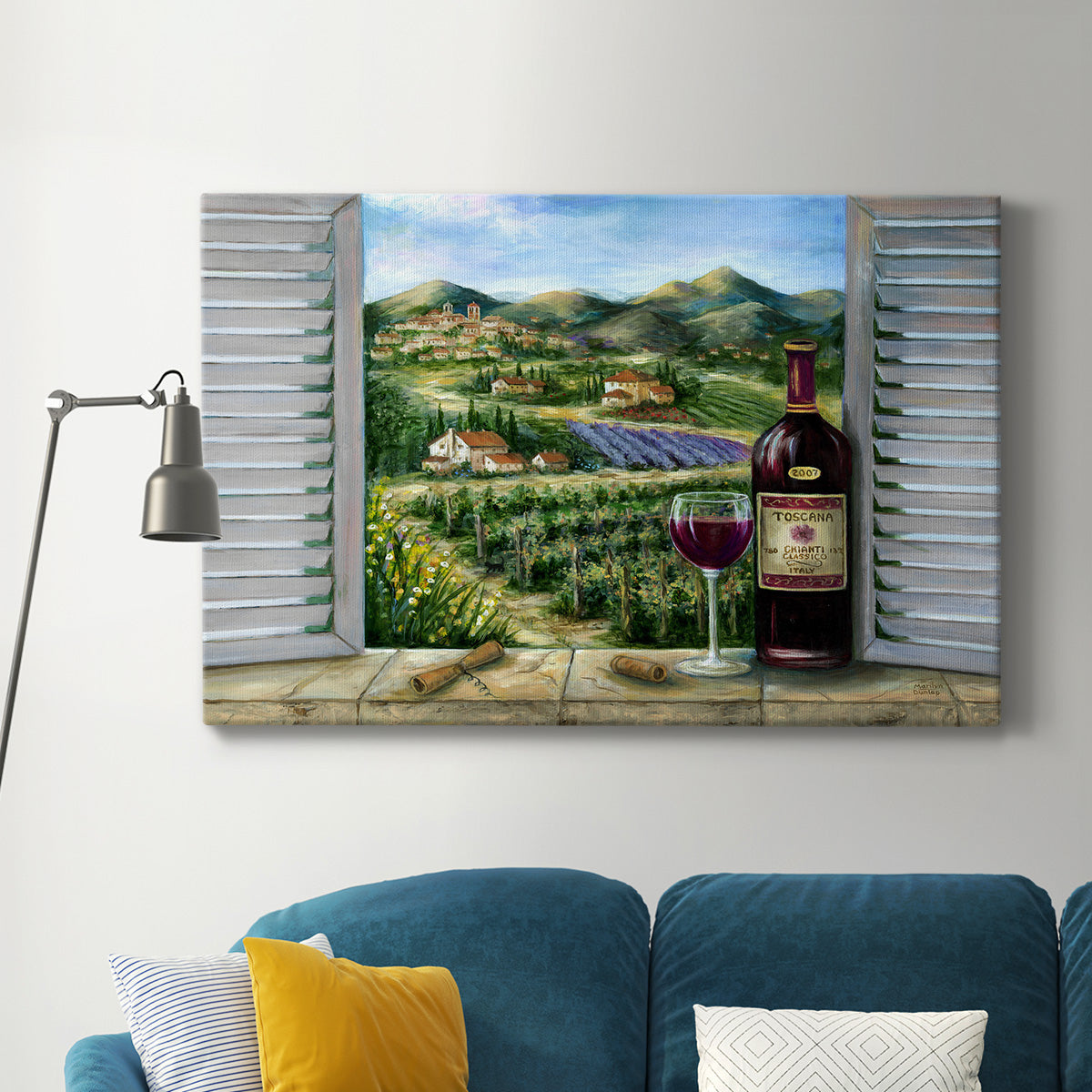 Tuscan Red and Vineyard Premium Gallery Wrapped Canvas - Ready to Hang