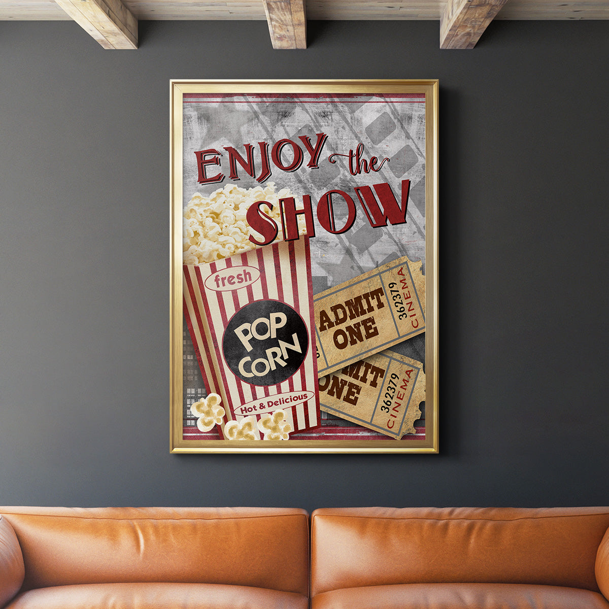 Movie Night I - Modern Framed Canvas Print