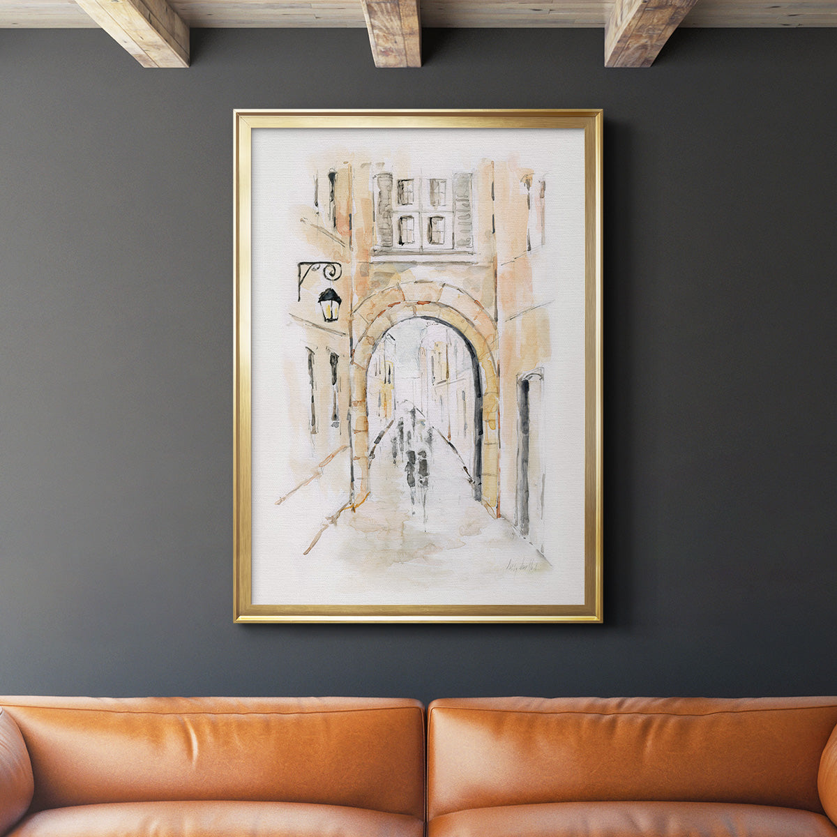 Venice Market Day II - Modern Framed Canvas Print