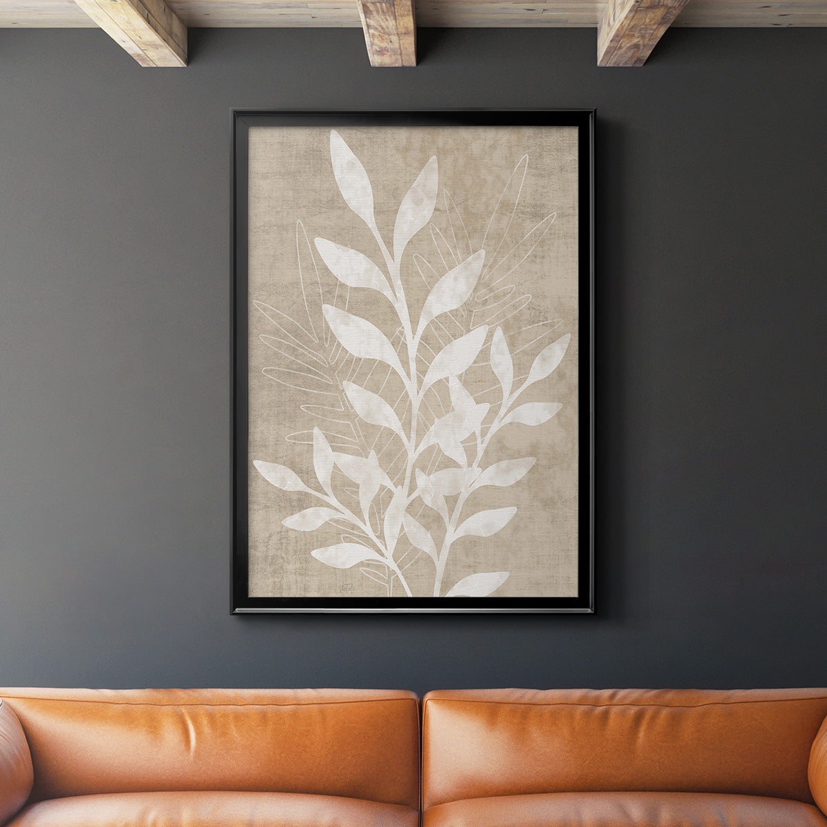 Foliage Retreat II - Modern Framed Canvas Print